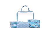 Overige persoonlijke verzorging - Studio 4-part cosmetic bag set in Blauw and transpa - 10766-13