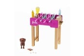 Pop, teddybeer en materiaal - Barbie Mini Speelset With Pet Accessories And Working Foosball Tafel - GRG77