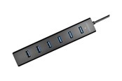 USB hub - AXAGON HUE-SA7BP - hub - 7 poorten USB hub - 7 - USB 3.2 - Zwart - HUE-SA7BP