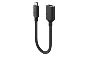 USB-kabel - ALOGIC Elements PRO 10cm USB-C Aan USB-A AV / multimedia paneel - ELPCAA-BK