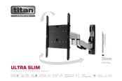 Muurbevestigingen, AV-bevestigingen & AV-meubels - Vivanco Full Motion SLIM Bracket VESA 400 35kg - Max 35 kg - recommended for 55" - 39292