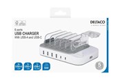 Tablet - Adapters & Opladers - Deltaco DPS-0203 laadstation - 4 x USB 2 x USB-C - 50 Watt - DPS-0203