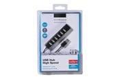 USB hub - Vivanco - hub - 7 poorten USB hub - 7 - Zwart - 36661