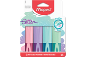 Schrijf- en tekengerei - Maped Fluo'Peps Classic  Glitter Pastel Highlighters x4 - 742046