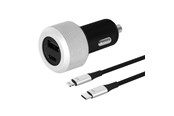 Mobiel - Adapters & Opladers - Just Mobile Highway Turbo - Deluxe Car Charger with PD/QC Hybrid Fast Charge - DCC-200/612