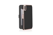 Mobiel - Covers & Cases - Pipetto Slim Wallet Mirror for iPhone XR - Black/Rose Gold - P036-77RM-9