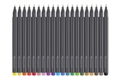 Schrijf- en tekengerei - Faber-Castell GRIP - fineliner - diverse kleuren (pakket van 20) - 4005401516200