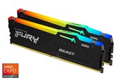 RAM - Kingston FURY Beast RGB DDR5-5600 - 16GB - CL36 - Dual Channel (2 pcs) - AMD EXPO & Intel XMP - Zwart met RGB - KF556C36BBEAK2-16