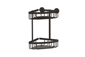 Badkamer accessoires - tesa Aluxx Zwart double corner Basket self-adhesive - 40507-00000-00