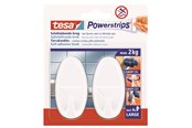 Badkamer accessoires - tesa Powerstrips Hooks Large Oval self-adhesive Wit - 58013-00045-20