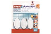 Badkamer accessoires - tesa Powerstrips Hooks Small Oval self-adhesive Wit - 57533-00006-20