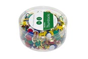 Bureau-accessoires - b.n.t/office thumbtacks - 8 mm head diameter - assorted colours - pack of 500 - 746450