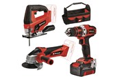 Gereedschap - Einhell Stroom Tool Kit TE-TK 18/3 Li Kit (JS+CD+AG) - 4257241