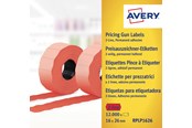 Papier, fotopapier en etiketten - Avery Label on roll for 2 lines up to 18 digits permanent red - RPLP1626