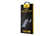USB hub - Gembird Cablexpert - hub - 4-poorts USB type-C - 4 poorten USB hub - 4 - Grijs - UHB-CM-U3P1U2P3-01