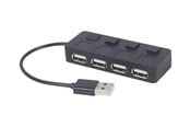 USB hub - Gembird UHB-U2P4-05 - hub - 4 ports USB hub - 4 - Zwart - UHB-U2P4-05