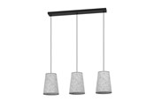 Lampen - EGLO ALSAGER long table pendant lamp black/grey - 43985