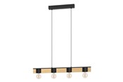 Lampen - EGLO BAILRIGG long table pendant black/brown - 43902