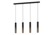 Lampen - EGLO BARBOTTO long table pendant black/wood - 900875