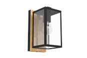 Lampen - EGLO BUDRONE outdoor wall lamp black/brown - 900289