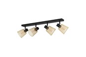Lampen - EGLO COSLADA spot rail 4L black/brass - 900695
