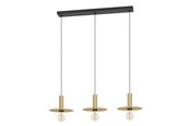 Lampen - EGLO ESCANDELL long table pendant black/brushed brass - 900732