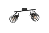 Lampen - EGLO GIRONA spot rail 2L black/brushed brass - 900662