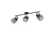 Lampen - EGLO GIRONA spot rail 3L black/brushed brass - 900663