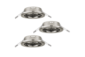 Lampen - EGLO AGULO recessed spotlight brushed steel - 75675