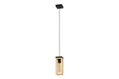 Lampen - EGLO NAFFERTON pendant black/wood - 43743