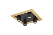 Lampen - EGLO Valcasotto 1 Zwart Bruin - 900435