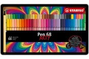Hobby artikelen - STABILO Pen 68 Arty Metaal Tin of 66 colors - 204073