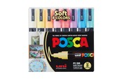 Hobby artikelen - POSCA marker sæt Soft Colors PC-5M 8 ass. - 401613