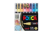 Hobby artikelen - POSCA marker sæt Soft Colors PC-3M 8 ass. - 401612