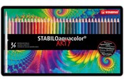 Hobby artikelen - STABILO aquacolor® Aquarellable colored pencil Metaal box of 36 pens - 1636/6