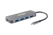 USB hub - D-Link DUB-2340 - hub - 5 ports USB hub - 5 - Grijs - DUB-2340