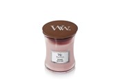 Decoratie - WoodWick Geurkaars met houten deksel - Rozenhout - 98025E