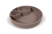 Babyspullen - Filibabba Silicone divided plate - Warm Grey - FI-02275