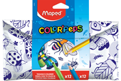 Schrijf- en tekengerei - Maped Pencil case to fill in. With 12 felttips and 12 colour pencils - 984729