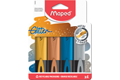Schrijf- en tekengerei - Maped Fluopeps glitter metal highlighters set 4 ass. - 742000