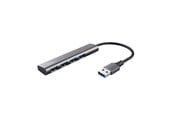 USB hub - Trust Halyx 4 Port USB 3.2 Gen1 Hub USB hub - 4 - Grijs - 24947