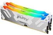 RAM - Kingston FURY Renegade RGB DDR5-6400 - 32GB - CL32 - Dual Channel (2 pcs) - Intel XMP - Wit met RGB - KF564C32RWAK2-32