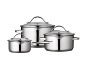 Potten - Funktion Pot set with lid 6 pieces 18/8 steel - 200168