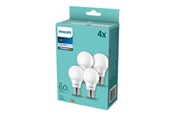 Armaturen & Lampen - Philips LED spot Standard A60 8W/840 (60W) Frosted 4-pack E27 - 929002306397