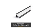 Smart Home - Light Solutions Aluminiumsprofil - Model C til Philips Hue og WiZ - Sort - 5714255008098