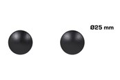 Deurbeugels en scharnieren - Home>it Wooden Knob Ø25 mm Oak Black 2-pack - 12815