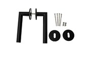 Deurbeugels en scharnieren - Home>it Door Handle With V-handle 19 mm. Matt Black - 13336