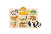 Puzzels - Goki Wooden Animal Bubble Puzzle 9pcs. Hout - 57585