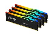 RAM - Kingston FURY Beast RGB DDR5-5600 - 64GB - CL40 - Quad Channel (4 pcs) - Intel XMP - Zwart met RGB - KF556C40BBAK4-64