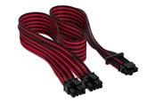 Voedingskabel (intern) - Corsair Premium individually sleeved 12VHPWR - Zwart / Rood - CP-8920334